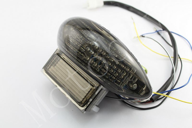 Integrated LED TailLight Turn Signals Hayabusa 99-07 Smoke